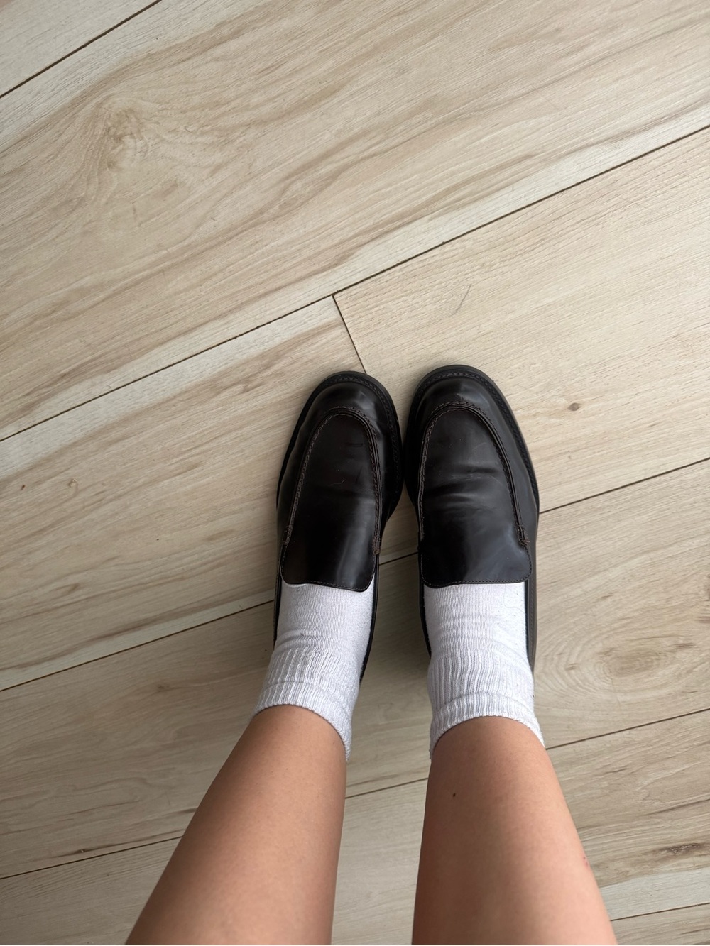 Loft Women's Brown Leather Slip-On Loafers